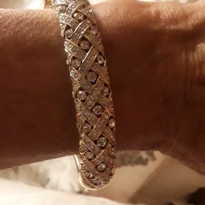 Beautiful gold color and crystal bracelet